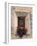 Architectural Detail and House Window, Guarda, Switzerland-Gavriel Jecan-Framed Photographic Print