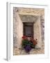 Architectural Detail and House Window, Guarda, Switzerland-Gavriel Jecan-Framed Photographic Print