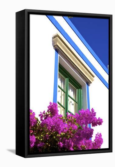 Architectural detail at Puerto de Morgan, Gran Canaria, Canary Islands, Spain, Atlantic, Europe-Neil Farrin-Framed Stretched Canvas