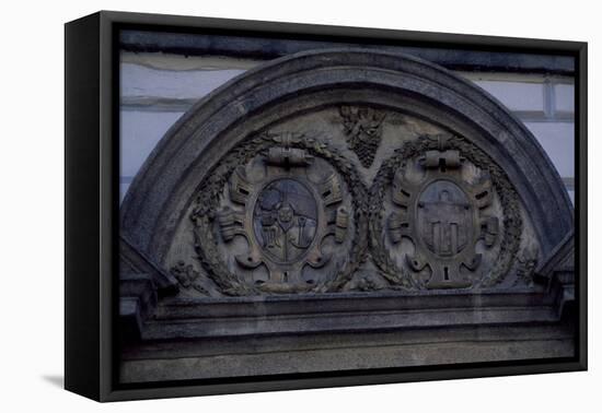 Architectural Detail from Jindrichuv Hradec Castle, Bohemia, Czech Republic-null-Framed Stretched Canvas