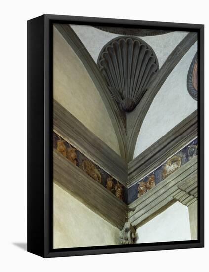 Architectural Detail from Pazzi Chapel, Architect Filippo Brunelleschi-null-Framed Stretched Canvas