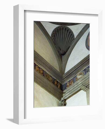 Architectural Detail from Pazzi Chapel, Architect Filippo Brunelleschi-null-Framed Giclee Print