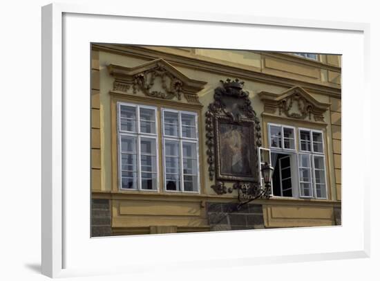 Architectural Detail in Hradcany Square-null-Framed Giclee Print