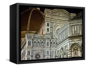 Architectural Detail of a Cathedral at Night, Duomo Santa Maria Del Fiore, Florence, Tuscany, Italy-null-Framed Stretched Canvas