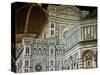 Architectural Detail of a Cathedral at Night, Duomo Santa Maria Del Fiore, Florence, Tuscany, Italy-null-Stretched Canvas