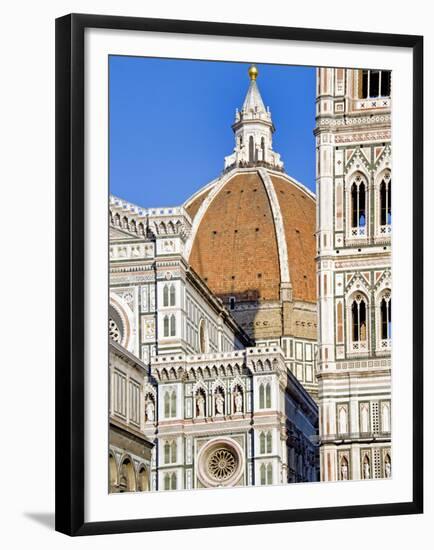 Architectural Detail of a Cathedral, Duomo Santa Maria Del Fiore, Florence, Tuscany, Italy-null-Framed Premium Photographic Print