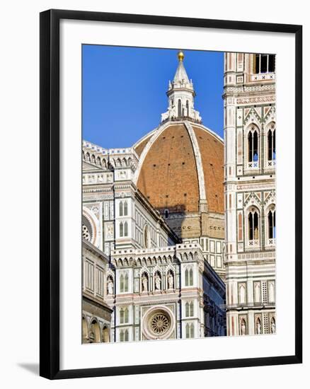 Architectural Detail of a Cathedral, Duomo Santa Maria Del Fiore, Florence, Tuscany, Italy-null-Framed Premium Photographic Print