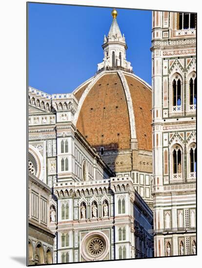 Architectural Detail of a Cathedral, Duomo Santa Maria Del Fiore, Florence, Tuscany, Italy-null-Mounted Premium Photographic Print