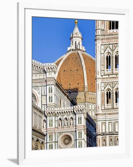 Architectural Detail of a Cathedral, Duomo Santa Maria Del Fiore, Florence, Tuscany, Italy-null-Framed Photographic Print