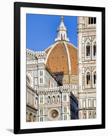 Architectural Detail of a Cathedral, Duomo Santa Maria Del Fiore, Florence, Tuscany, Italy-null-Framed Photographic Print
