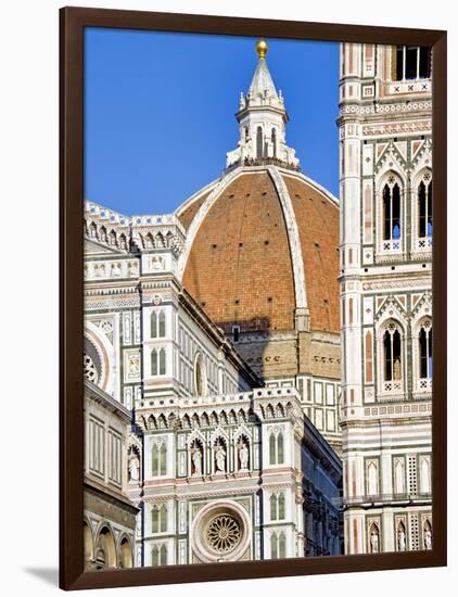 Architectural Detail of a Cathedral, Duomo Santa Maria Del Fiore, Florence, Tuscany, Italy-null-Framed Photographic Print