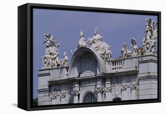Architectural Detail of Queluz National Palace, Portugal-null-Framed Stretched Canvas