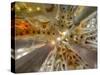 Architectural detail of Sagrada Familia ceiling, Barcelona, Catalonia, Spain-null-Stretched Canvas