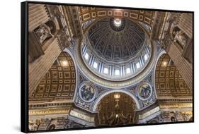 Architectural Detail of the Interior of St. Peter's Basilica, Vatican City, the Vatican.-Cahir Davitt-Framed Stretched Canvas