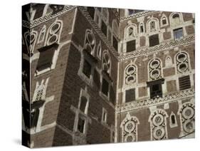 Architectural Detail, Old City, Sana'A, UNESCO World Heritage Site, Yemen, Middle East-Traverso Doug-Stretched Canvas