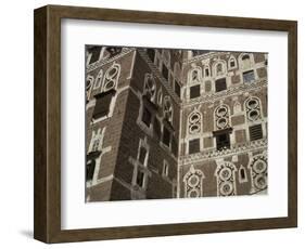 Architectural Detail, Old City, Sana'A, UNESCO World Heritage Site, Yemen, Middle East-Traverso Doug-Framed Photographic Print