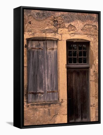 Architectural Detail, Yonne, Burgundy, France-Walter Bibikow-Framed Stretched Canvas