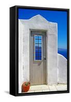 Architectural Details of Santorini - Traditional Cycladic Style-Maugli-l-Framed Stretched Canvas