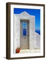 Architectural Details of Santorini - Traditional Cycladic Style-Maugli-l-Framed Photographic Print