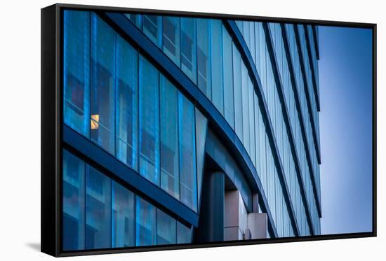 Architectural Details of the Modern Wsfs Bank Building in Downtown Wilmington, Delaware.-Jon Bilous-Framed Stretched Canvas