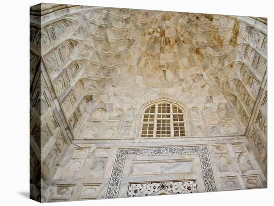 Architectural details, Taj Mahal, Agra, India-Adam Jones-Stretched Canvas