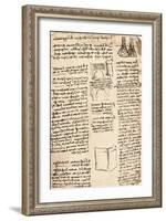 Architectural drawing, c1472-c1519 (1883)-Leonardo Da Vinci-Framed Giclee Print