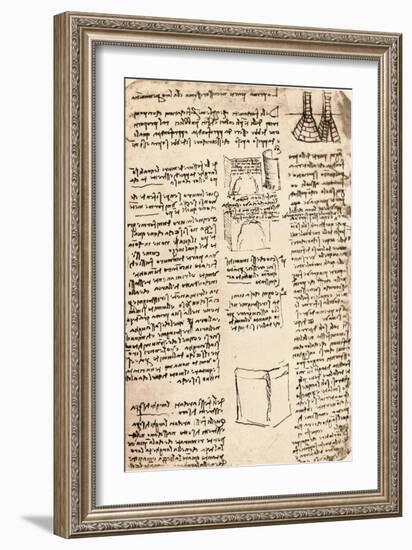 Architectural drawing, c1472-c1519 (1883)-Leonardo Da Vinci-Framed Giclee Print