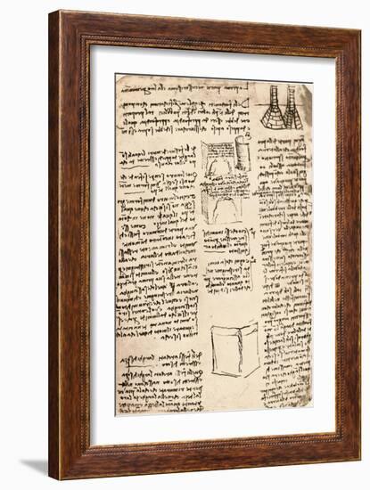 Architectural drawing, c1472-c1519 (1883)-Leonardo Da Vinci-Framed Giclee Print