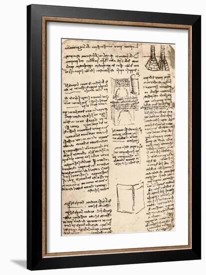 Architectural drawing, c1472-c1519 (1883)-Leonardo Da Vinci-Framed Giclee Print