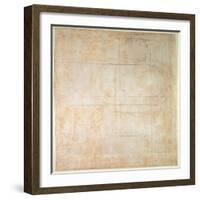 Architectural Drawing (Pencil on Paper)-Michelangelo Buonarroti-Framed Giclee Print