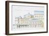 Architectural Drawing Showing Lateral Elevation of Theatre Building by H. Monnet-Stapleton Collection-Framed Giclee Print