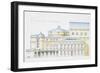 Architectural Drawing Showing Lateral Elevation of Theatre Building by H. Monnet-Stapleton Collection-Framed Giclee Print