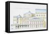 Architectural Drawing Showing Lateral Elevation of Theatre Building by H. Monnet-Stapleton Collection-Framed Stretched Canvas