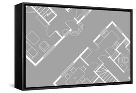 Architectural Drawing-jameschipper-Framed Stretched Canvas