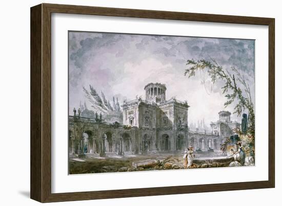 Architectural Fantasy, 1760-Hubert Robert-Framed Giclee Print