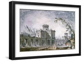 Architectural Fantasy, 1760-Hubert Robert-Framed Giclee Print
