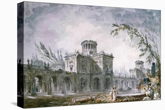 Architectural Fantasy, 1760-Hubert Robert-Stretched Canvas