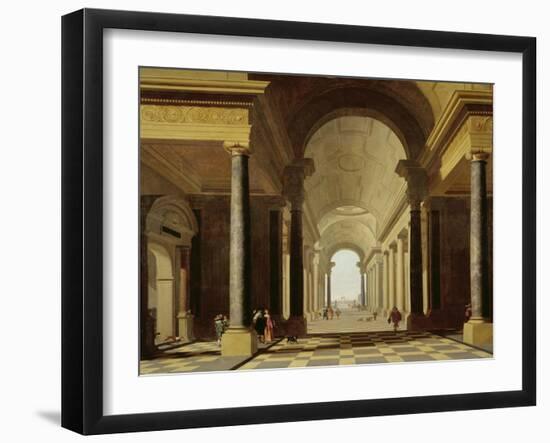 Architectural Fantasy with Figures, 1638-Gerrit Houckgeest-Framed Giclee Print