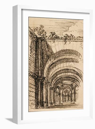 Architectural Fantasy-Giuseppe Valeriani-Framed Giclee Print