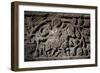 Architectural Frieze with Relief Depicting Riders on Background of Foliage-null-Framed Giclee Print