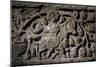 Architectural Frieze with Relief Depicting Riders on Background of Foliage-null-Mounted Giclee Print