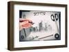 Architectural Hand Drawn Project with Set of Tools-Sergey Nivens-Framed Photographic Print