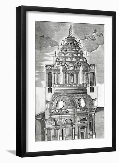 Architectural Illustration, from Architettura Civile, 1737-Guarino Guarini-Framed Giclee Print