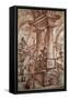 Architectural Interior and Staircase-Giovanni Battista Piranesi-Framed Stretched Canvas