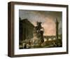 Architectural Landscape with Obelisk-Hubert Robert-Framed Art Print