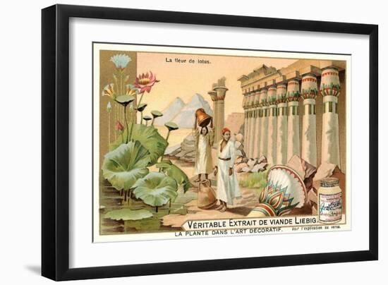 Architectural Lotus Flowers-null-Framed Art Print