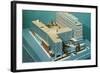 Architectural Model of Building-null-Framed Art Print