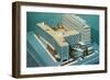 Architectural Model of Building-null-Framed Premium Giclee Print