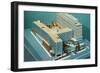 Architectural Model of Building-null-Framed Premium Giclee Print