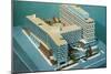 Architectural Model of Building-null-Mounted Premium Giclee Print